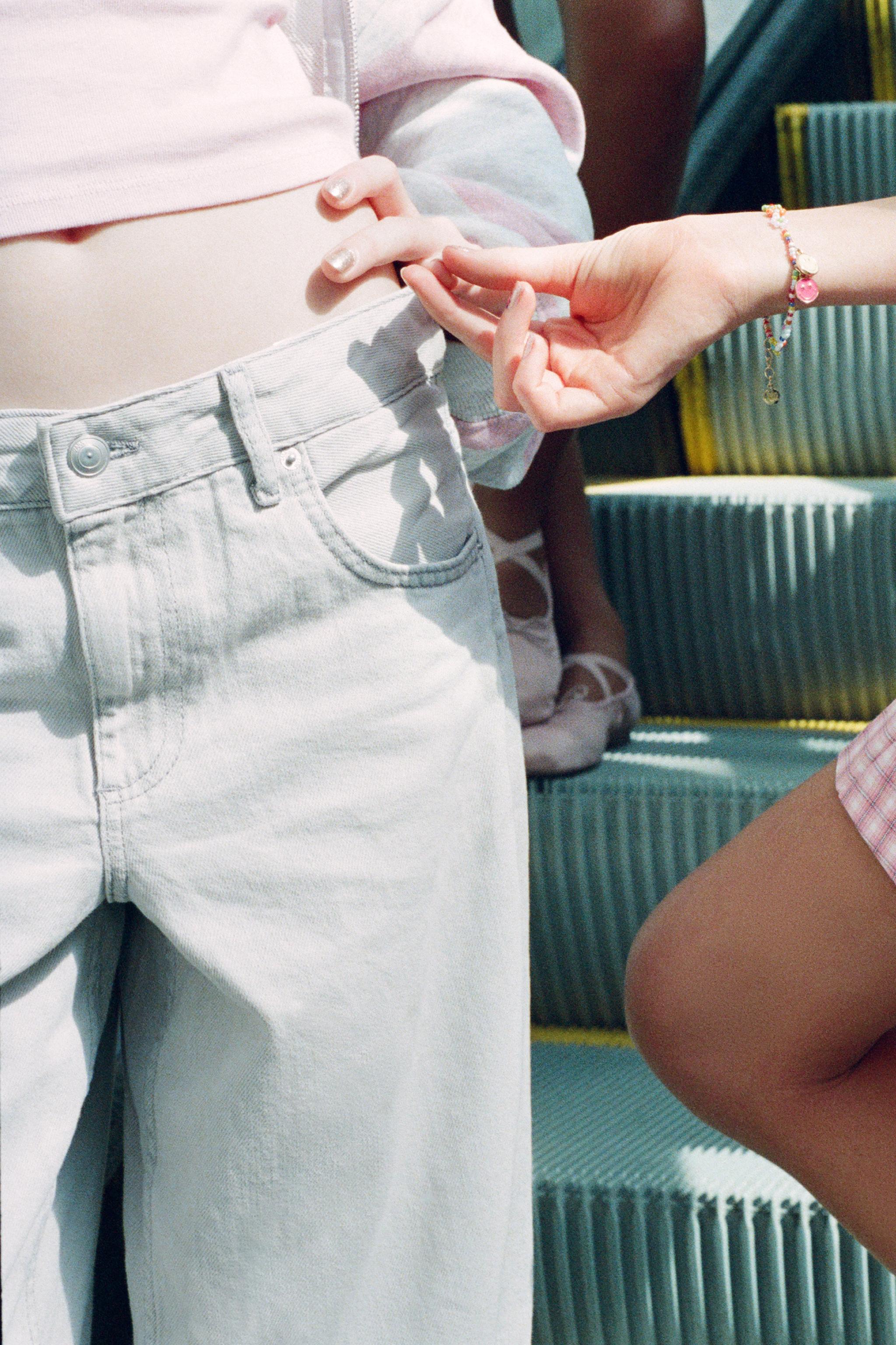 SPARKLY STAR WIDE LEG JEANS
